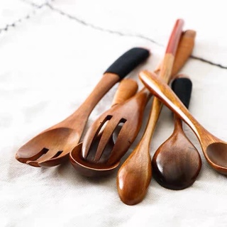 Bộ thìa gỗ 6 món theo phong cách Nhật Bản order
