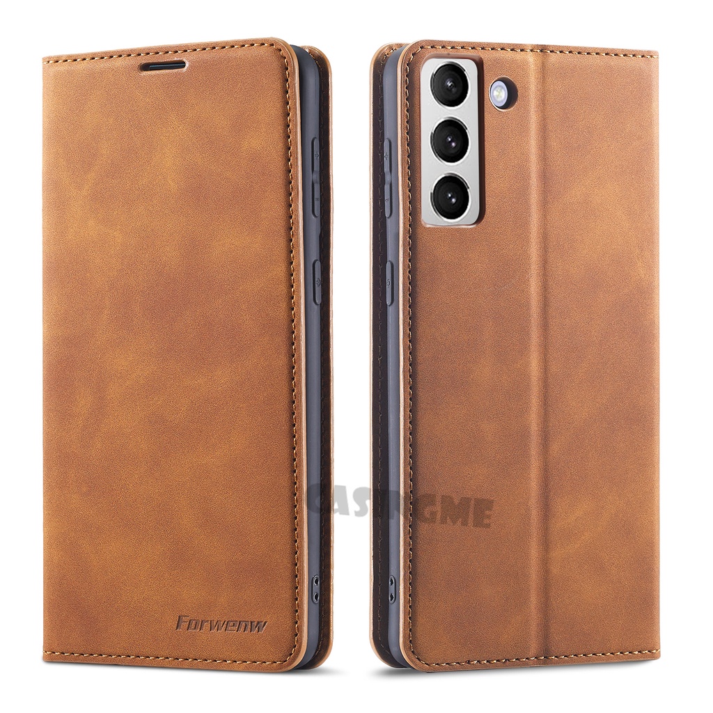 Bao Da Điện Thoại Nắp Lật Từ Tính Cho Samsung Galazy S21FE 5G S21 S 21 Ultra Plus + S20 FE 4G 5G Ốp
