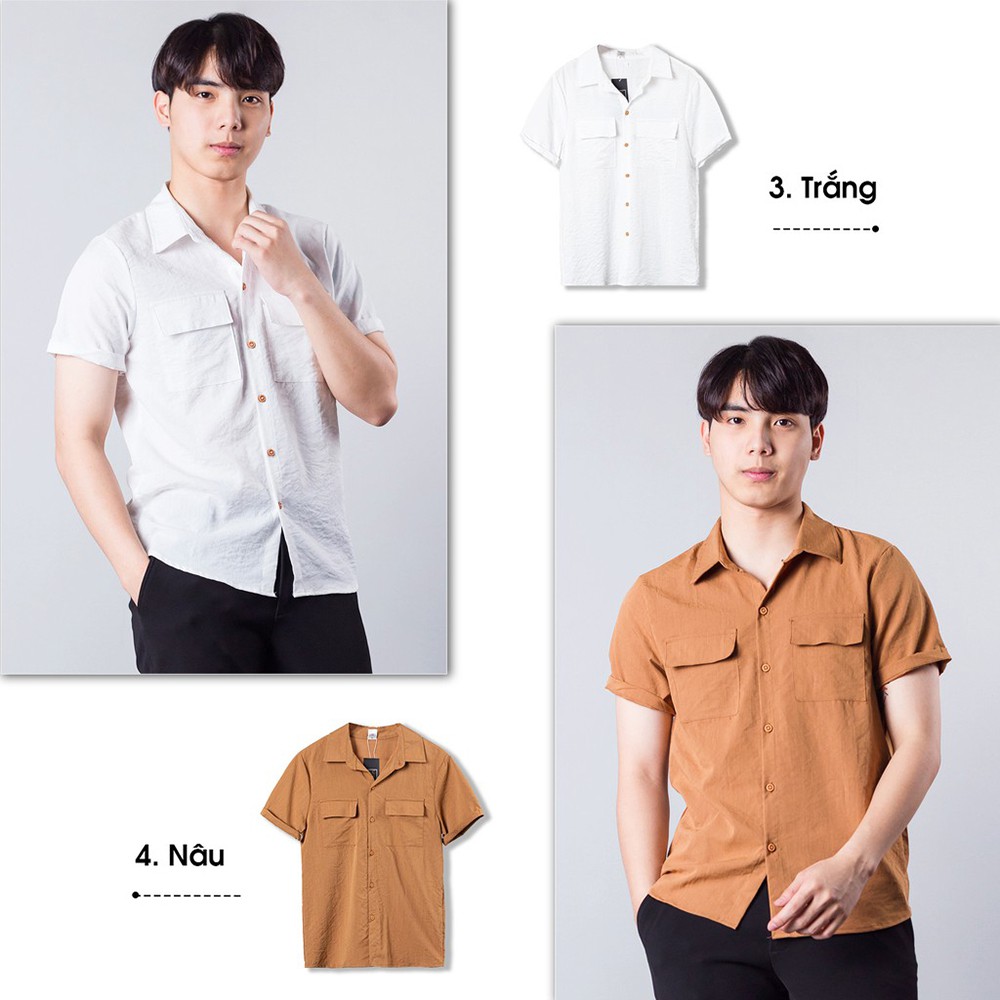Áo sơ mi nam đũi cổ bẻ túi hộp mềm mịn thoáng mát Micado | BigBuy360 - bigbuy360.vn