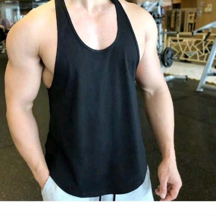 (Miễn Phí 1 Cặp 2 Chiếc) Áo Thun Tập Gym Dây Đai Nhỏ Màu Trơn Cho Nam