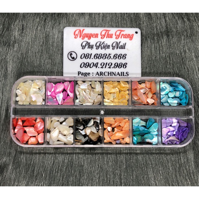 Bộ phụ kiện trang trí móng (sỏi, xà cừ,...)