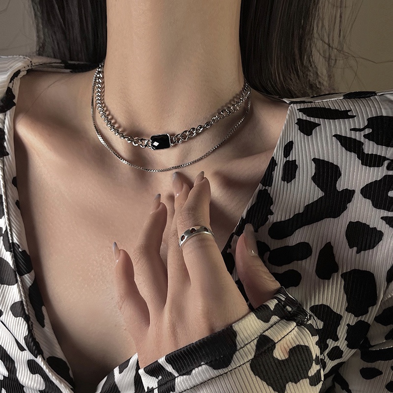 Vòng cổ Hai Lớp Phong Cách Hàn Quốc Thời Trang Cho Nữ