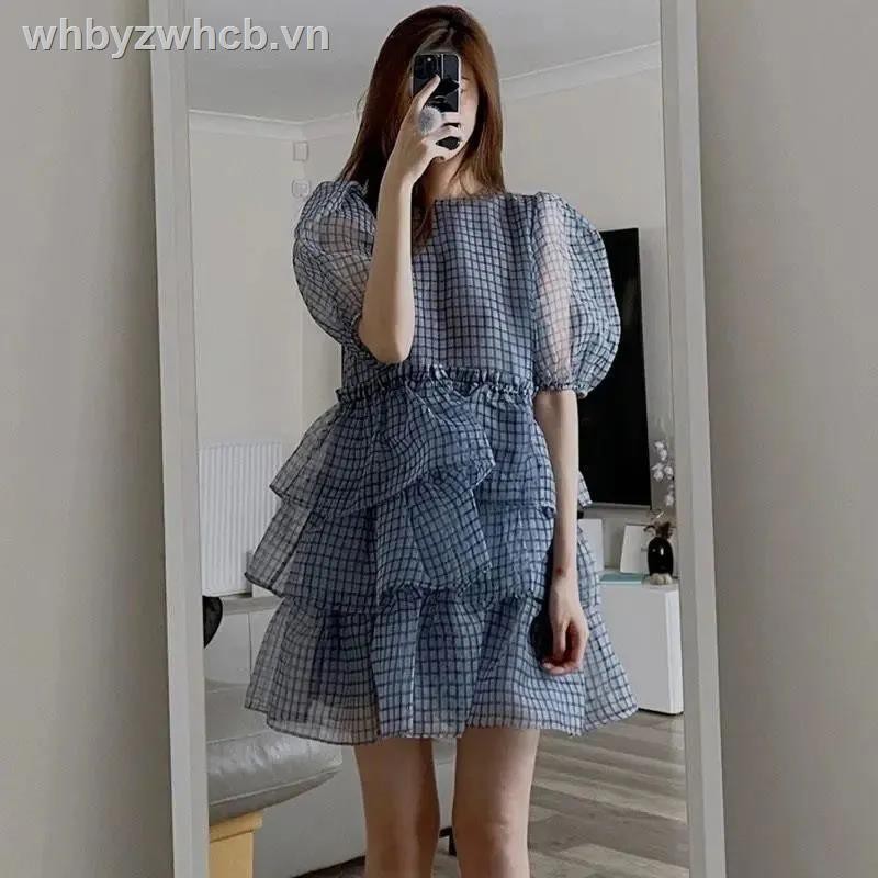 Đầm Voan Dài Tay Với Họa Tiết Ca Rô Xinh Xắn Dành Cho Nữ 2021 | BigBuy360 - bigbuy360.vn