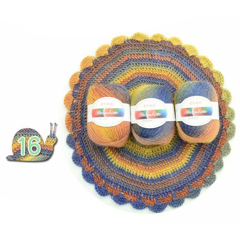 Cuộn Len Đan Khăn Choàng Màu Gradient Mềm Mại Diy