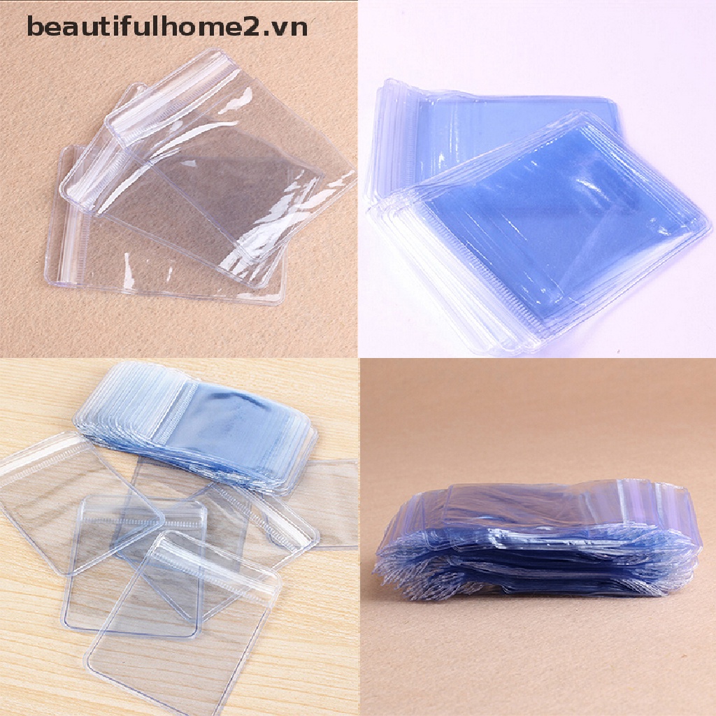 Bộ 100 Túi Đựng Tiền Xu Bằng Nhựa PVC Trong Suốt
