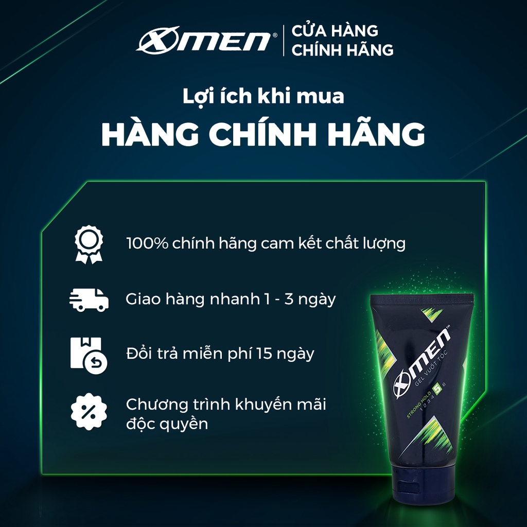 Gel vuốt tóc X-men Cứng tóc 150g - Strong Hold