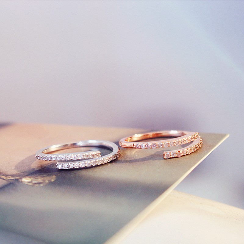 Nhẫn Thời Trang B857 Đính Đá Lung Linh Theo Phong Cách Hàn Quốc