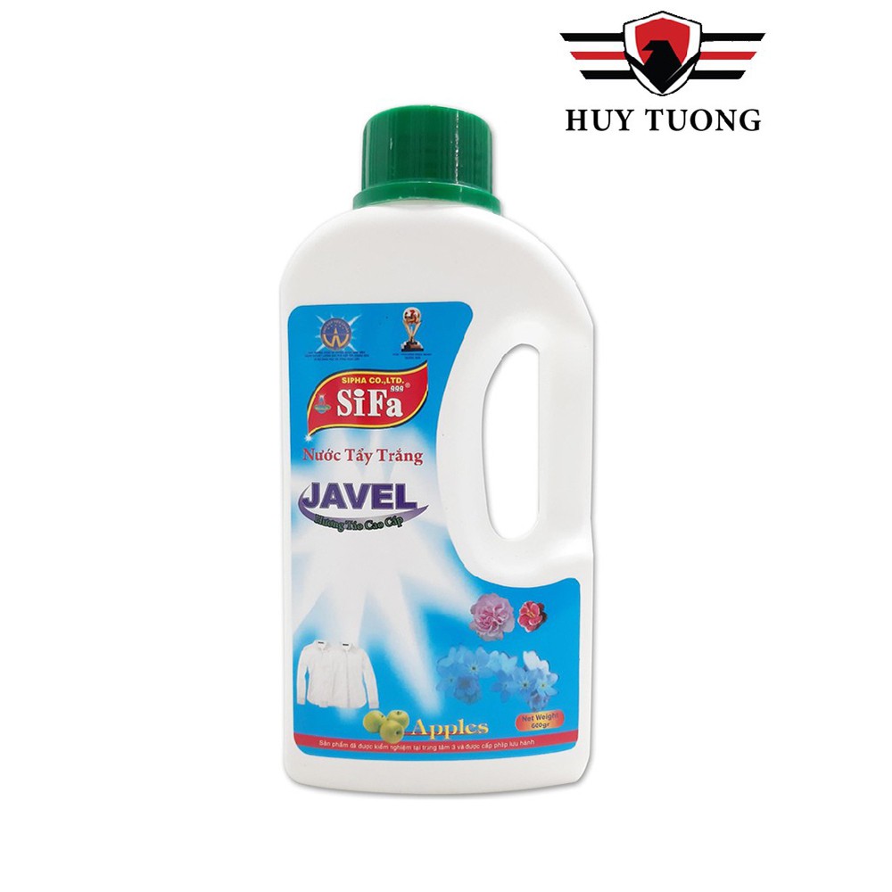 Nước tẩy trắng Javel thông minh Sifa999 ( tẩy trắng quần áo, đồ chất liệu vải ) 600gr cao cấp - Huy Tưởng