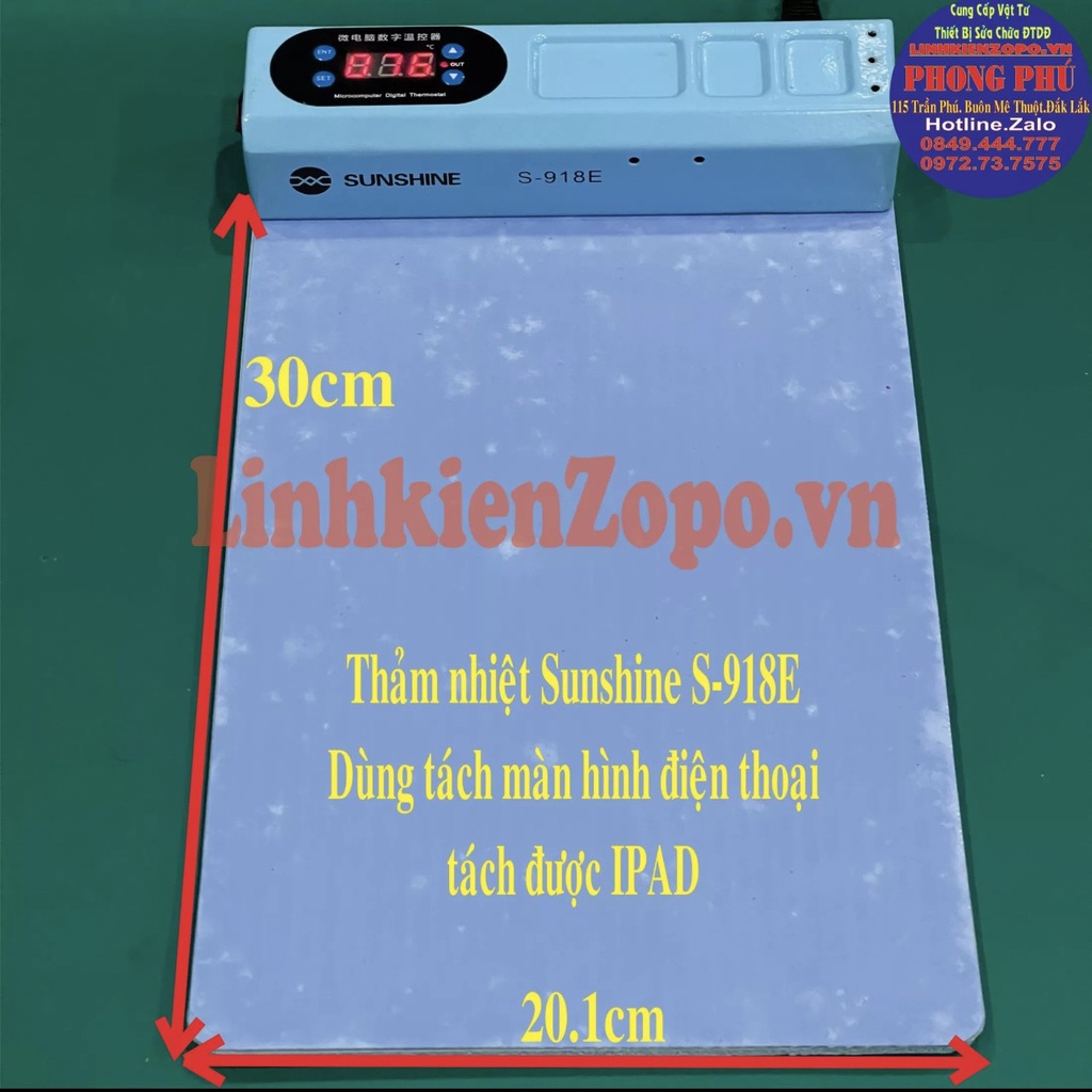 Thảm Nhiệt Rời Tách Màn Hình Tách Lưng Điện Thoại Shunshine S-918E