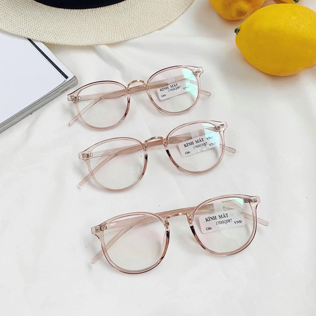 Kính mát nữ gọng kính cận siêu dẻo Hàn Quốc chống ánh sáng xanh màu hồng tôn da cực xinh - 209 HỒNG