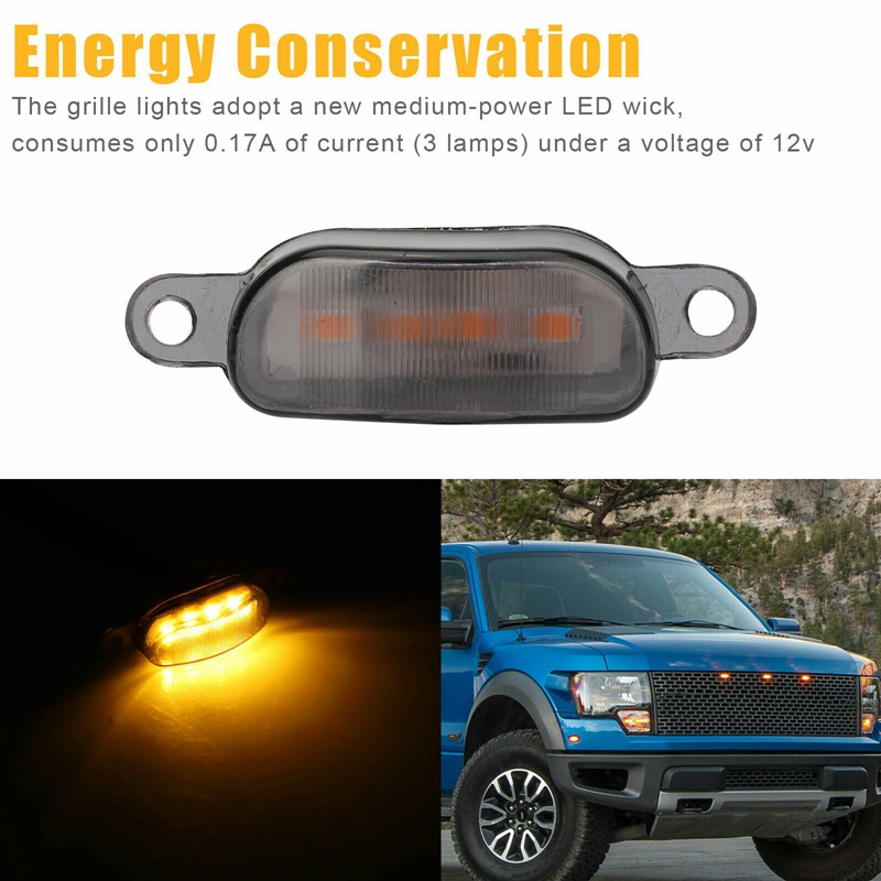 Set 3 Đèn LED Gắn Phía Trước Xe Hơi Ford F-150 Raptor