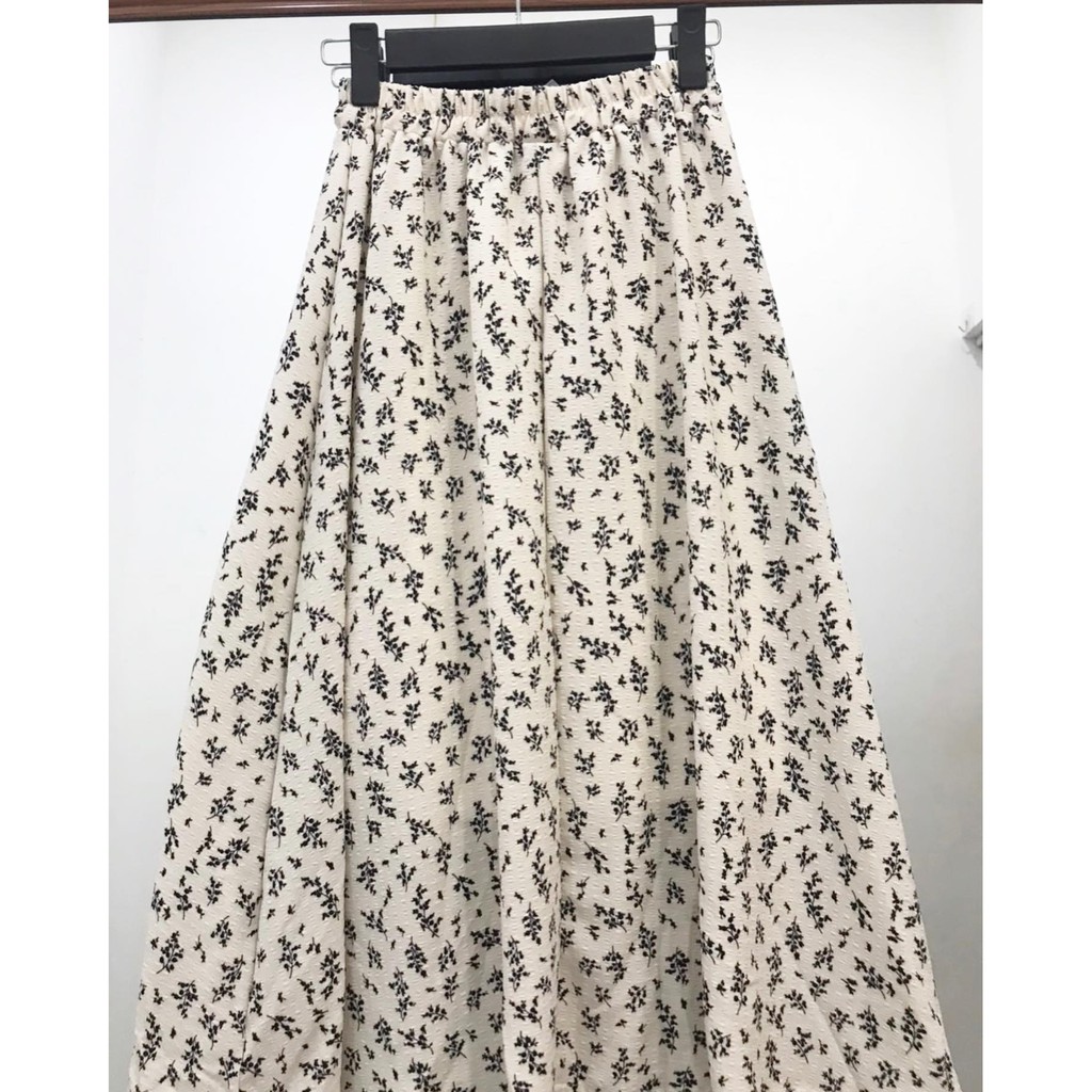 (FREESHIP)Chân váy hoa nhí dài