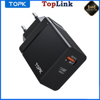 Cốc sạc nhanh topk b204p cho iphone 11 xiaomi samsung huawei cổng usb 3.0 36w - toplink