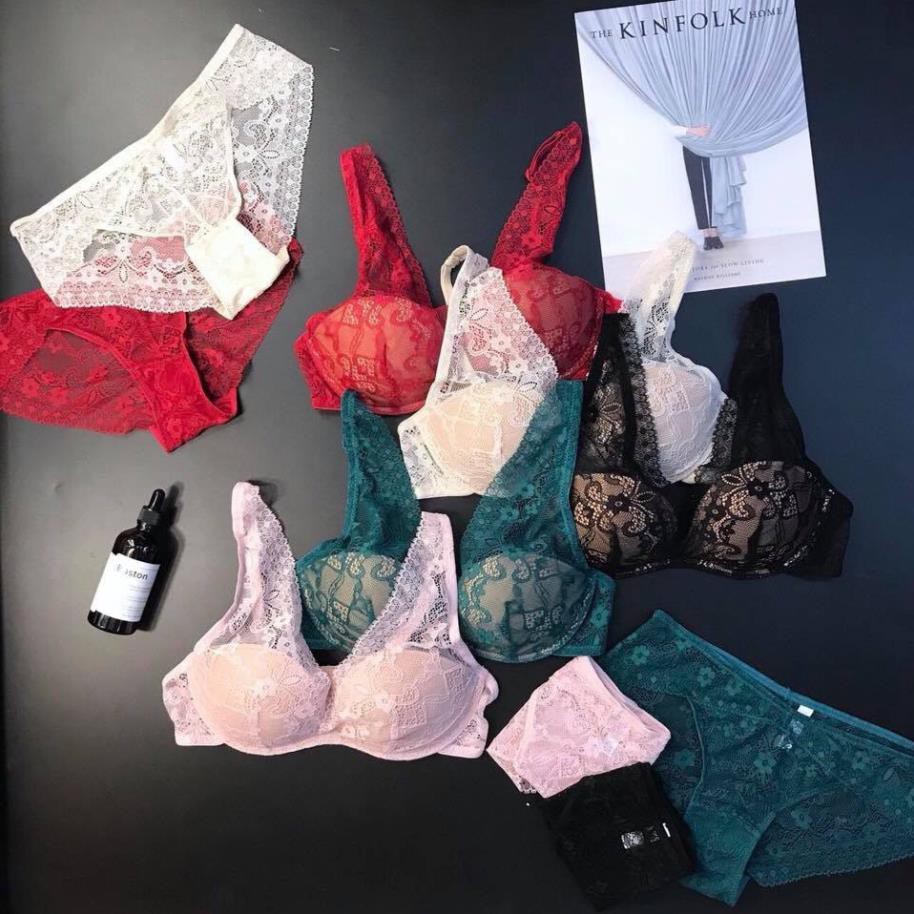 THANH LÝ - Bộ đồ lót Vicky ren V cao cấp - BL