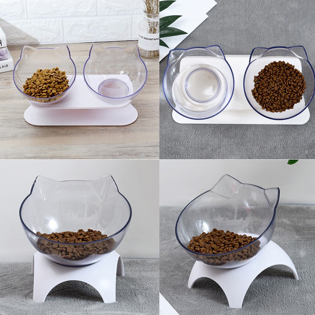 Tô đựng thức ăn cho thú cưng 15 độ chống trượt dễ thương