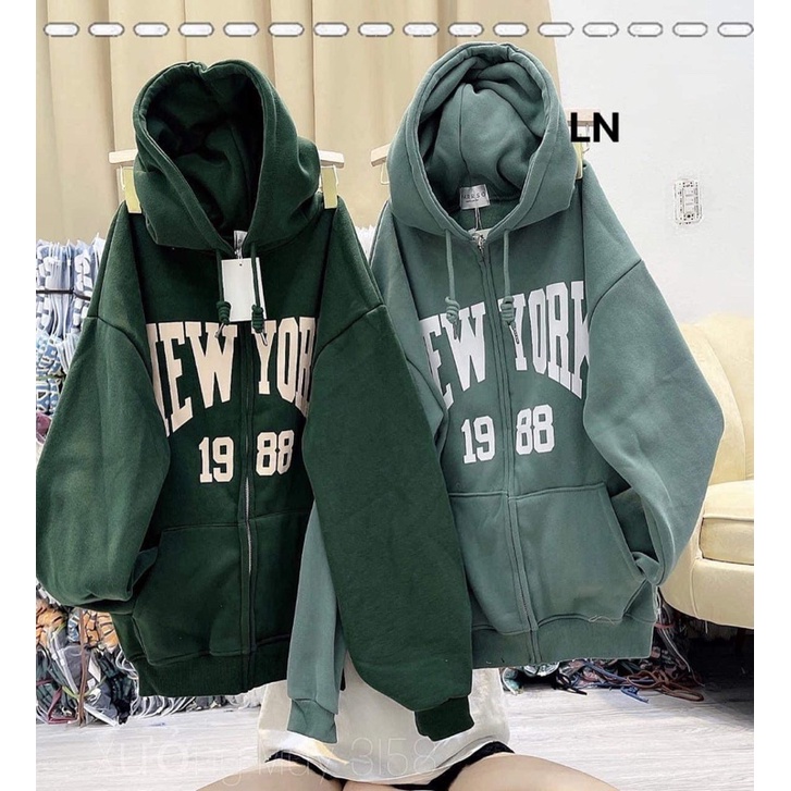 Áo khoác nỉ NEW YORK 1988 mũ 2 lớp TH6