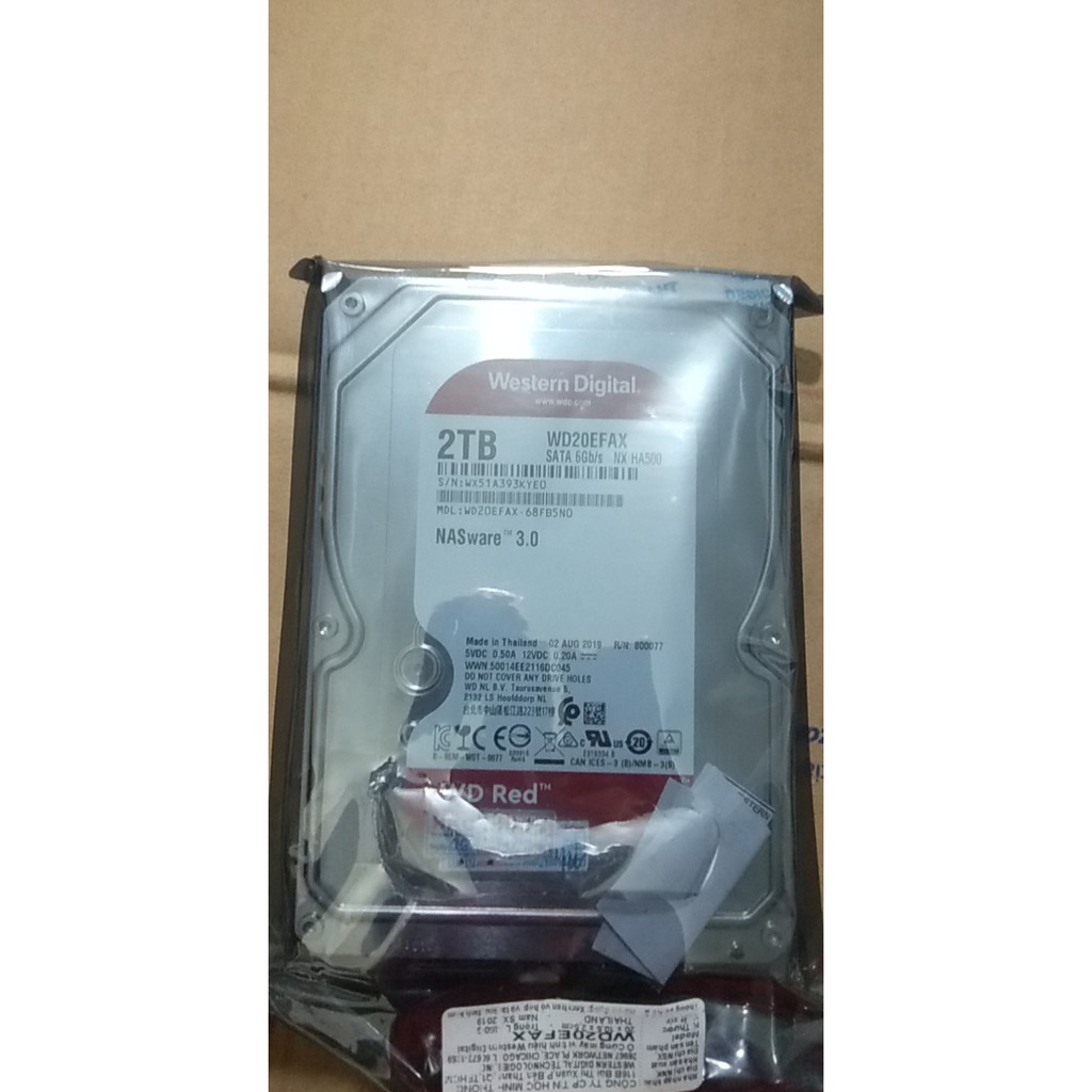 Ổ cứng HDD cho Nas WD Red 2TB WD20EFAX - Chính hãng - Mới