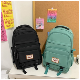 【FANTO】Middle school student schoolbag girl simple and versatile high school student computer backpack large capacity travel leisure backpack