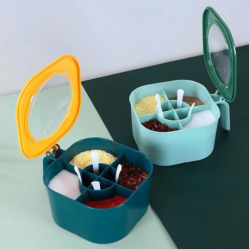 YIYU 1 Hộp Đựng Gia Vị Có Nắp Và Muỗng Nâng Chống Ẩm Tiện Dụng Cho Nhà Bếp TYLER1