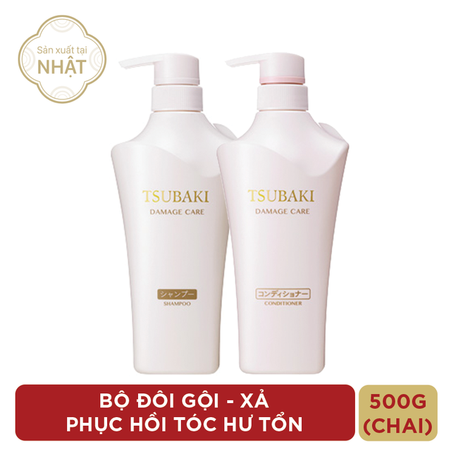 Bộ đôi gội xả phục hồi hư tổn Tsubaki Classic (500ml/chai)