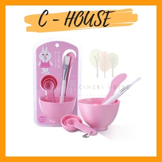 (FREESHIP) Bộ chén trộn mặt nạ - chén trộn mask, kem, mỹ phẩm bằng nhựa gồm 6 món dễ dàng sử dụng tại nhà