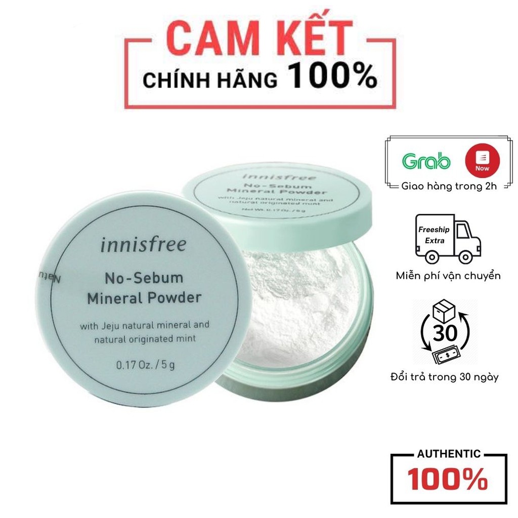 Phấn Phủ Kiềm Dầu Innisfree No Sebum Mineral Powder 5g [ Hương Bạc Hà ]