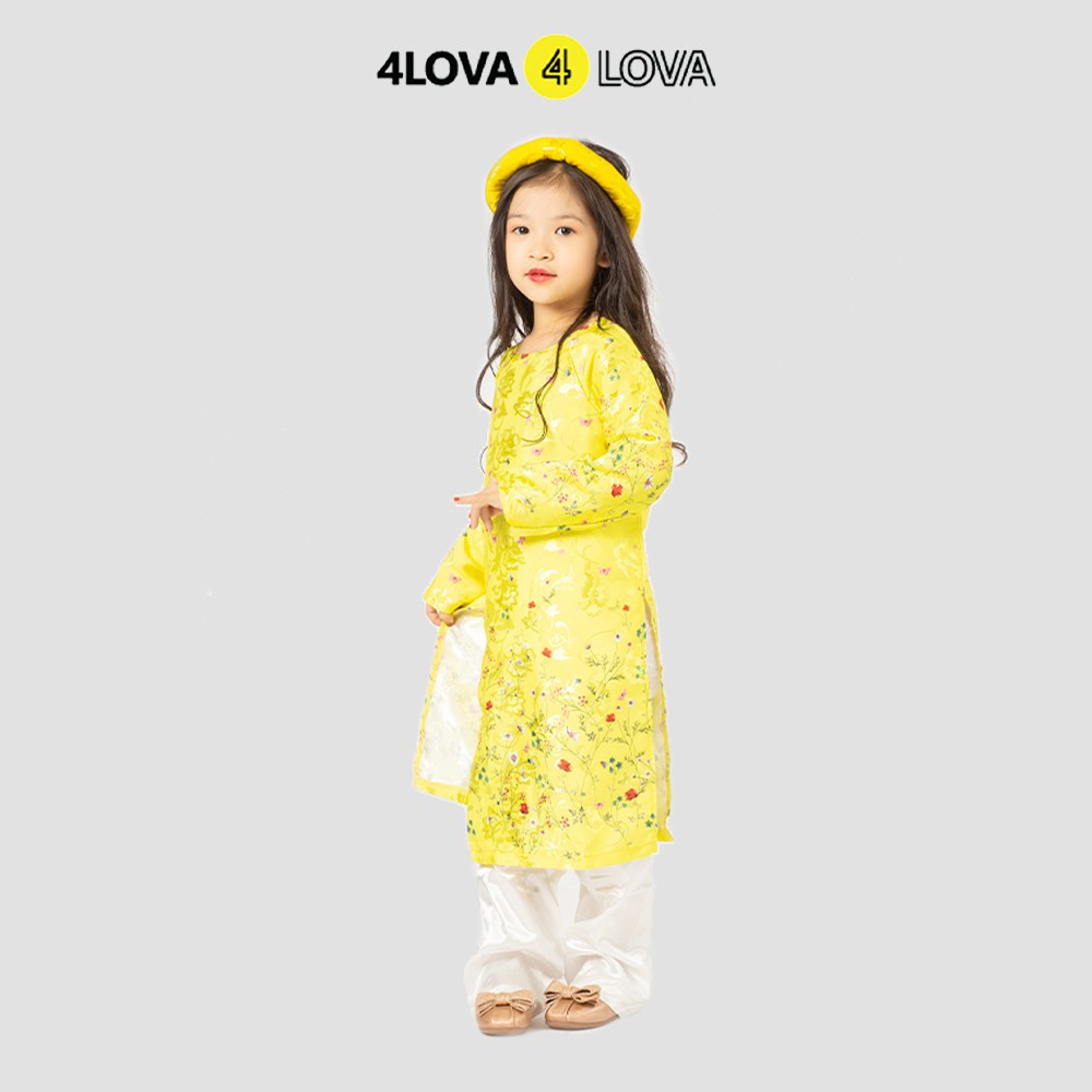 Áo dài gấm ren 4LOVA kiểu dáng truyền thống và cách tân cho bé gái BG-ADTT