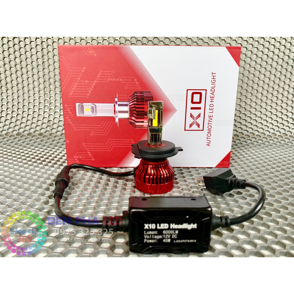 Đèn Pha LED Turbo T1 35w Chân H4 Lắp Xe Máy Sáng Gom , Mạnh