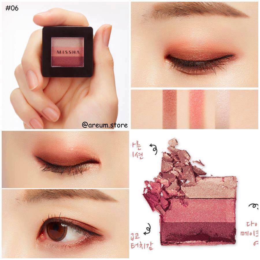 Phấn mắt 3 màu Missha Triple Shadow thiết kế nhỏ gọn 1.5g