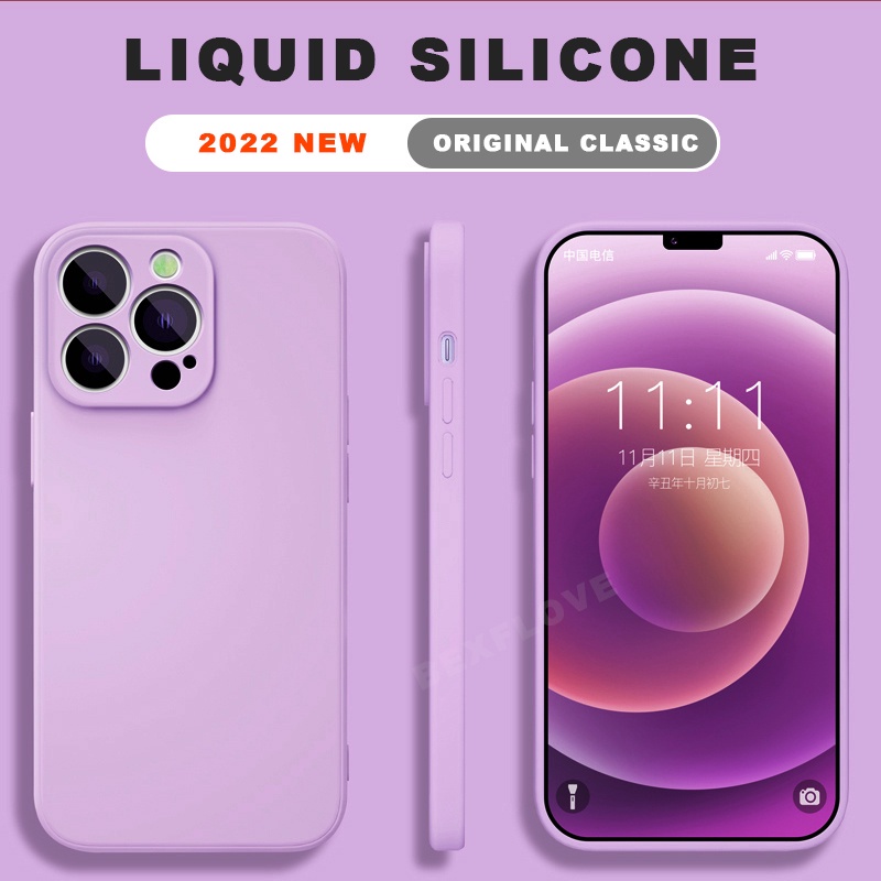 Ốp Điện Thoại Silicon Dẻo Mặt Nhám Dáng Vuông Sang Trọng Cho iPhone 7 8 Plus 7Plus 8Plus 11 12 13 Pro Max Mini