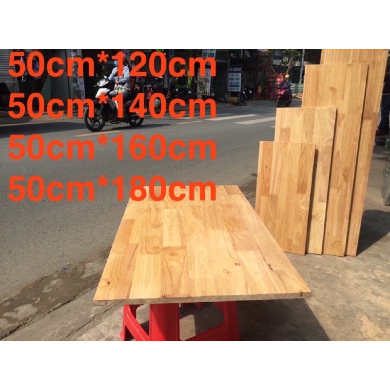 gỗ ghép làm mặt bàn {{dày 18mm}} 50x120 đến 50x180