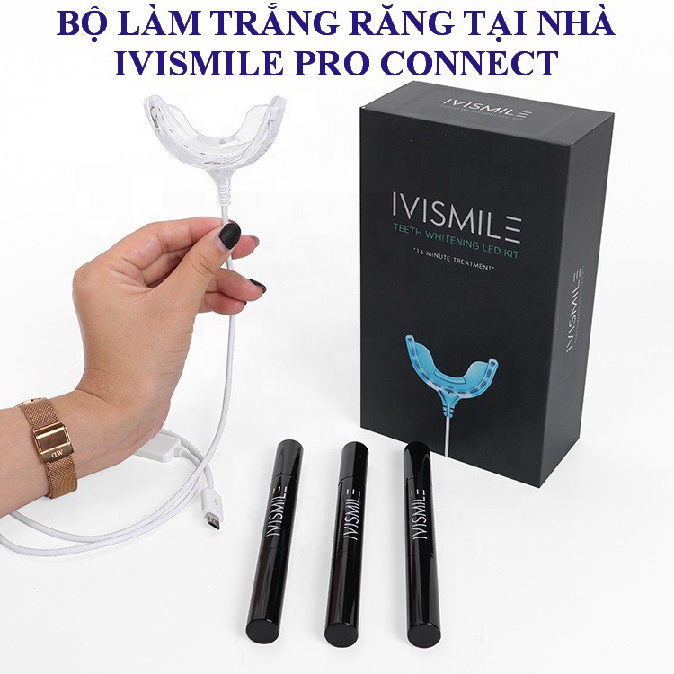 Ivismile Pro Connect làm trắng răng kết nối USB, Mobile, tự làm trắng răng tại nhà hiệu quả, tiện dụng, tiết kiệm-TIVT