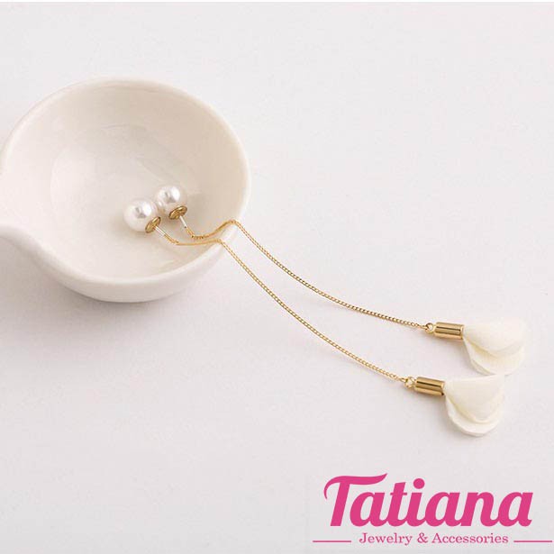 TATIANA - BÔNG TAI HOA TULIP ĐÍNH HẠT TRAI B2337