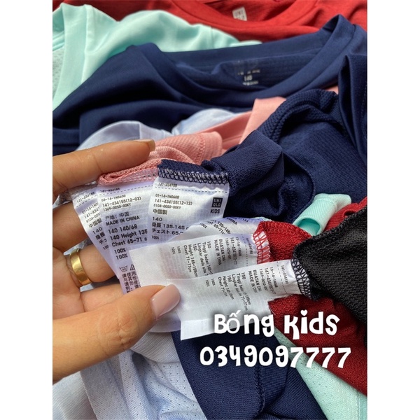 Áo Thun Bé Trai &amp; Bé Gái Thông Hơi Phối Lưới Mềm UNI