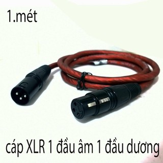 Dây cáp Cannon XLR 1 đầu âm 1 đầu dương loại ngắn 1 mét