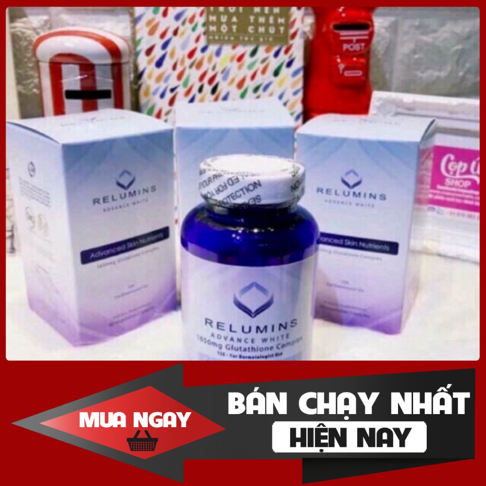 SIÊU GIẢM GIÁ Viên uống trắng da Relumins 1650mg 15x 90 viên của Mỹ SIÊU GIẢM GIÁ