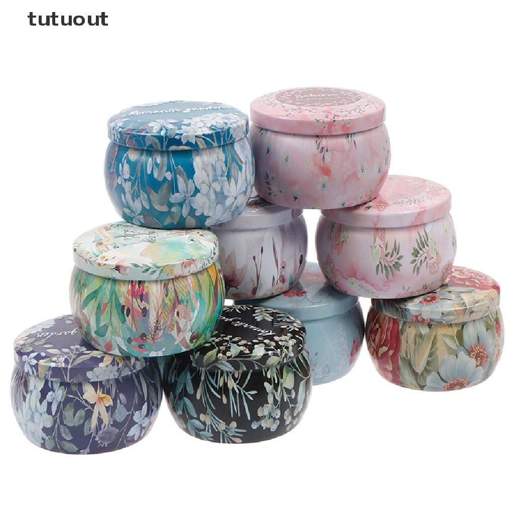 1 Hộp Thiếc Tròn Đựng Kẹo / Xà Phòng / Nến Handmade