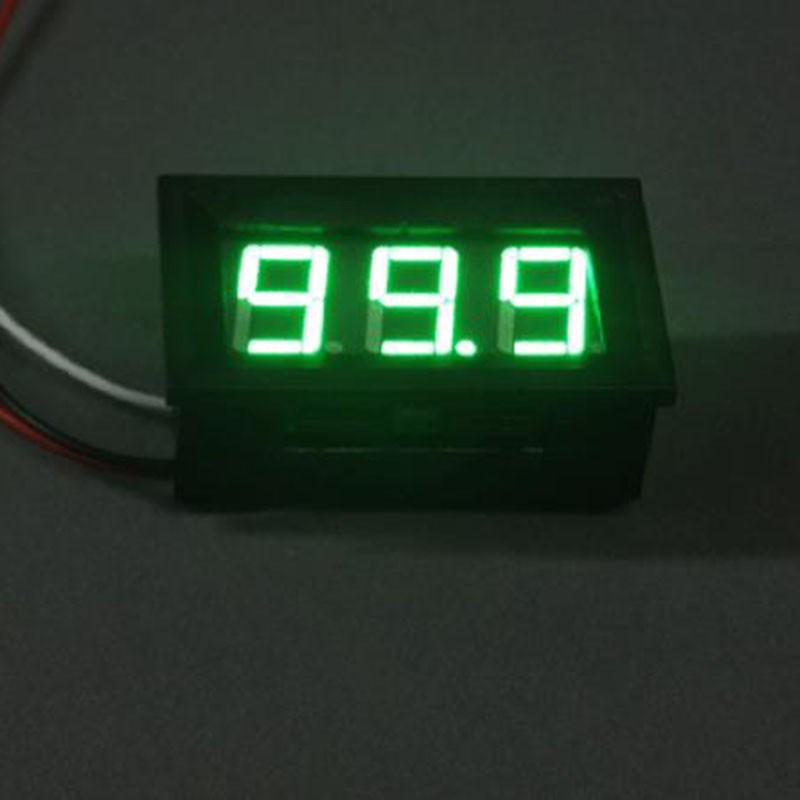 3 dây DC 0-100V 0,56 "LED Đồng hồ đo điện áp kỹ thuật số Màu đỏ Màu xanh lá cây Xanh lam