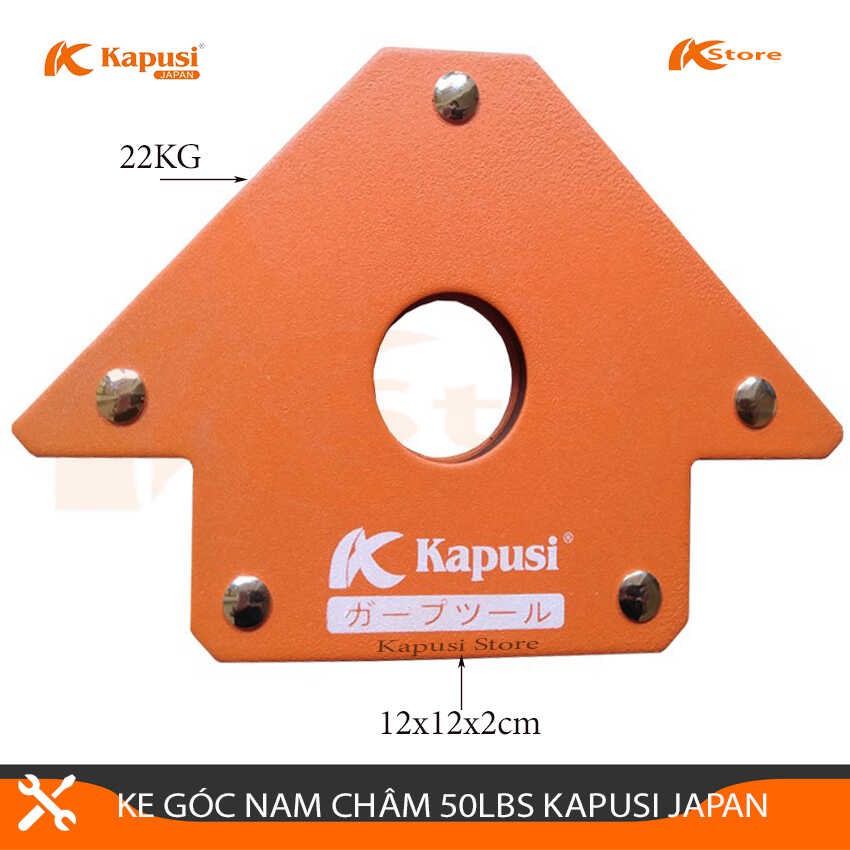 KE GÓC NAM CHÂM 50LBS KAPUSI JAPAN K-2022, Nam Châm Ke Góc Vuông 22KG ( 12x12x2cm)