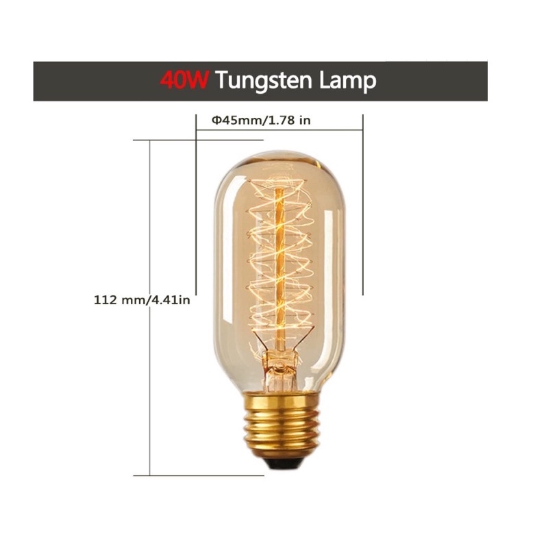 Bóng đèn Edison Vintage SIN 40W E27 đèn sợi đốt