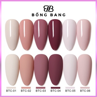 Sơn gel AS Sơn móng tay gel sơn nail dùng máy hơ gel tone kem nude hồng vỏ đỗ tím hồng BỐNG BANG mã BTC 15ml