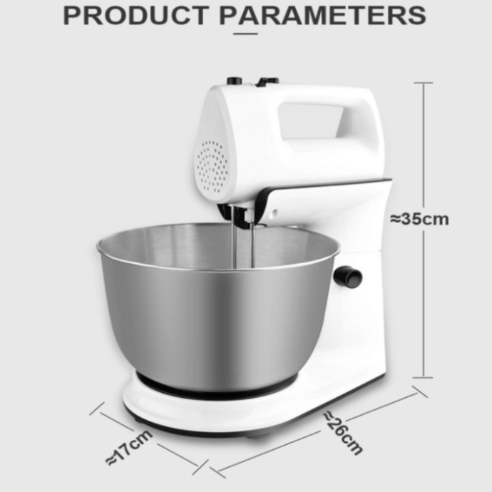 Máy trộn bột, đánh trứng cao cấp thương hiệu DSP KM3015 Công suất: 300W - HÀNG CHÍNH HÃNG