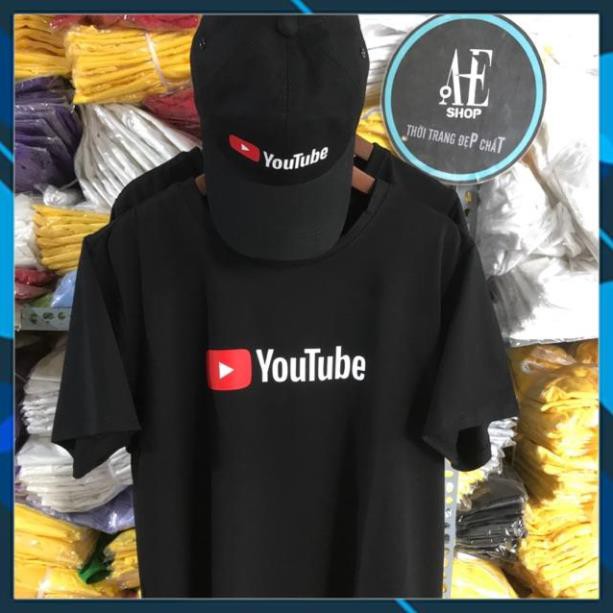 HOT SALE- Bộ áo thun và nón kết in logo youtube