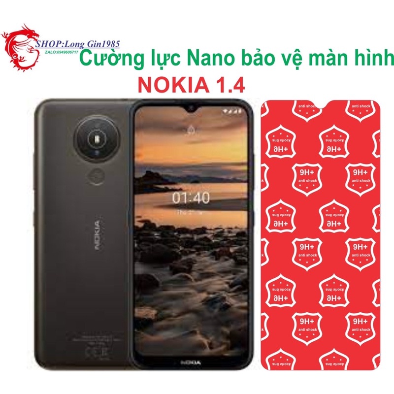 Nokia 1.4 Cường lực Nano chống va đập chống trầy xước tốt