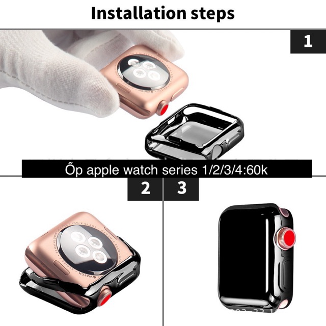 Ốp apple watch series 1/2/3/4 viền màu