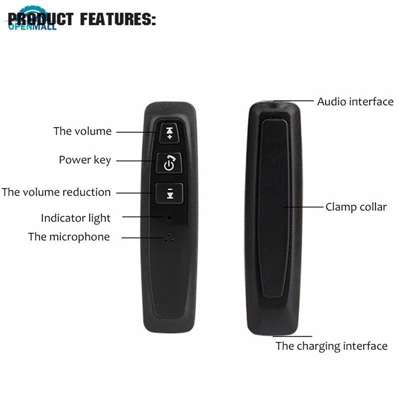 OM Bluetooth Receiver 4.1 Car Aux Hands-free Audio Adapter Wireless For Home/Car Audio Stereo System