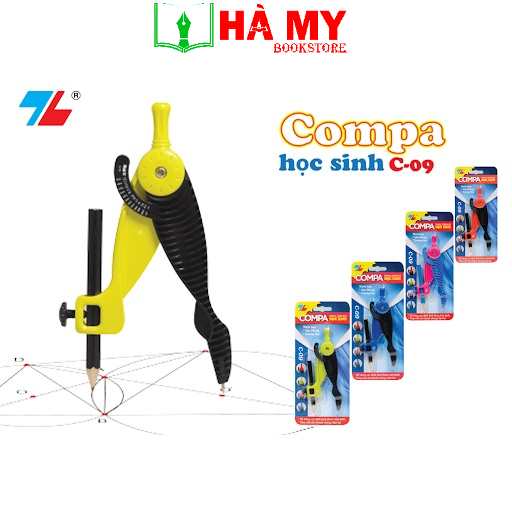 Compa Thiên Long C-017 hộp 20/T160 ( Compa C-09) - Sản phẩm chính hãng Thiên Long