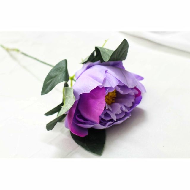 Hoa lụa/ Một bông mẫu đơn gắn cành