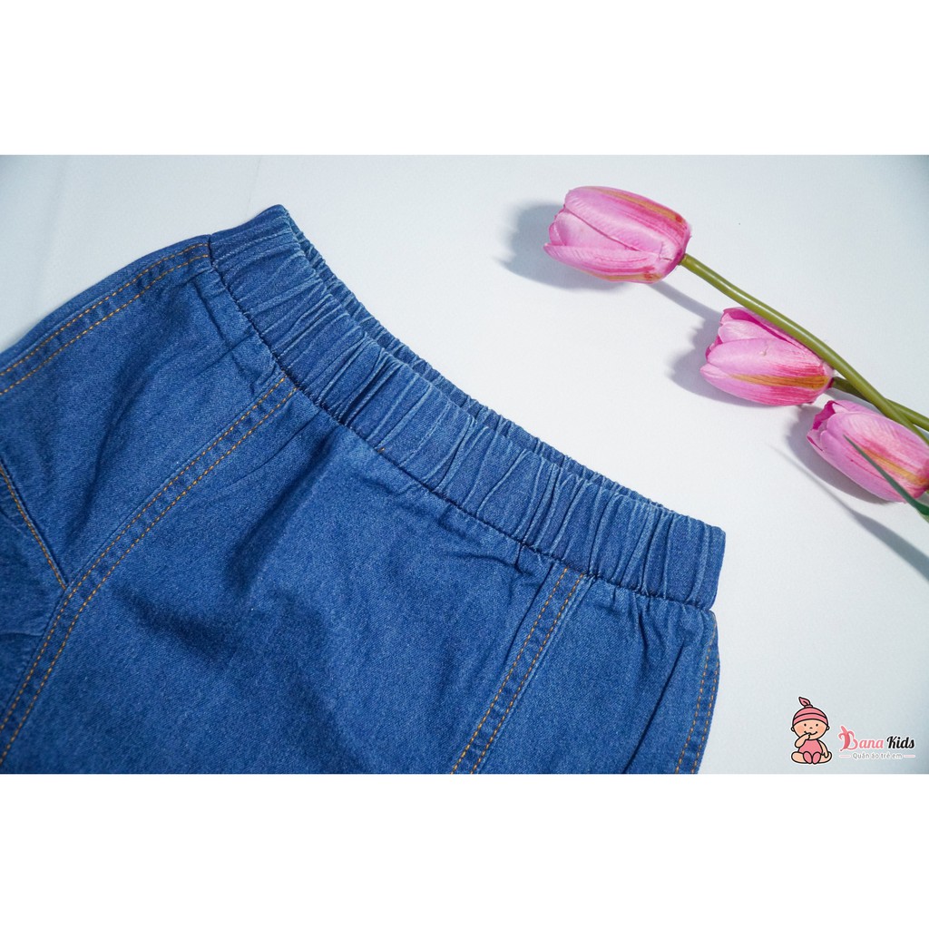 Đồ Bộ Bé Gái 2-6 Tuổi, Áo Thun Cotton Váy Jean Đi Chơi Mùa Hè Cực Xinh, Quần Áo Trẻ Em Bana Kids 02110