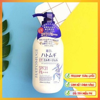 [FreeShip – hàng Auth]  Sữa Dưỡng Thể HATOMUGI Nội Địa Nhật | Dưỡng Thể Chống Nắng Hạt Ý Dĩ 250ml